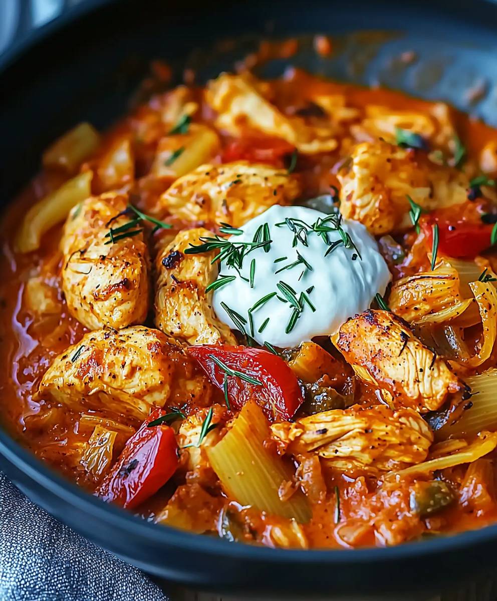 Paprika Hähnchen Pfanne