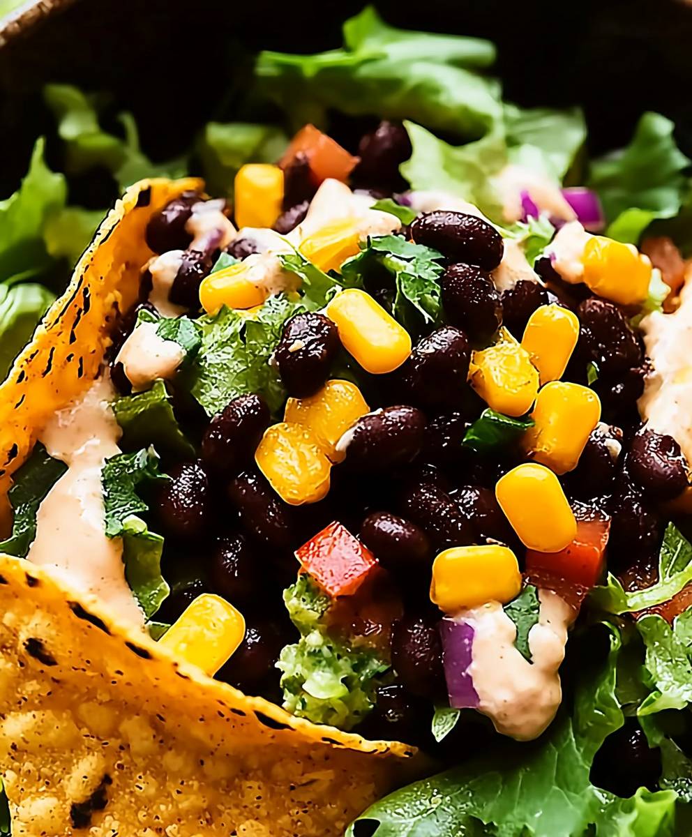 Schwarzer Bohnen Taco Salat