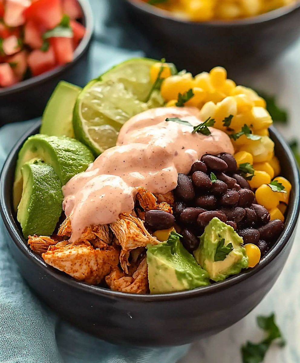 Hähnchen Burrito Schüssel