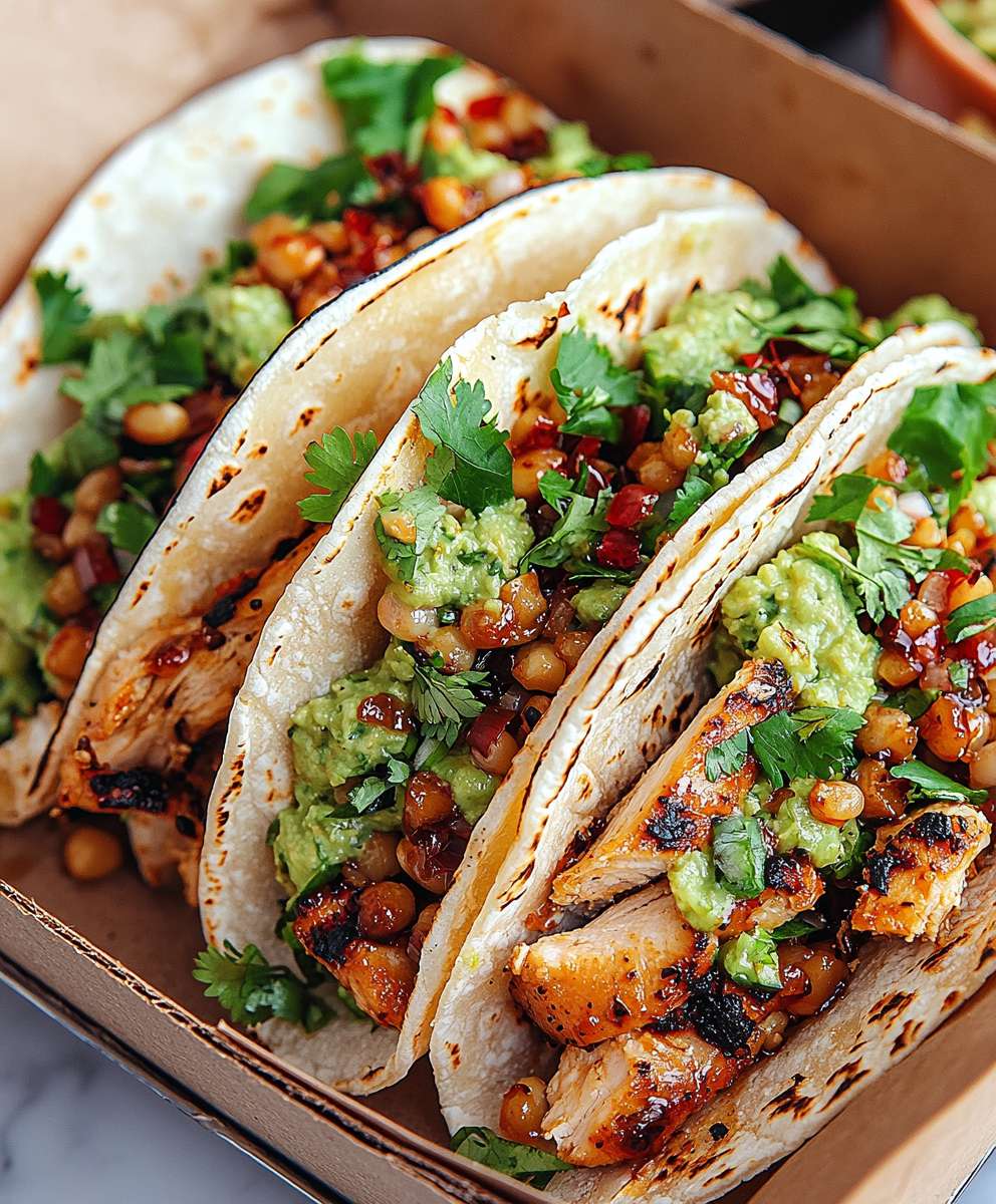 Teriyaki Hühnchen Tacos