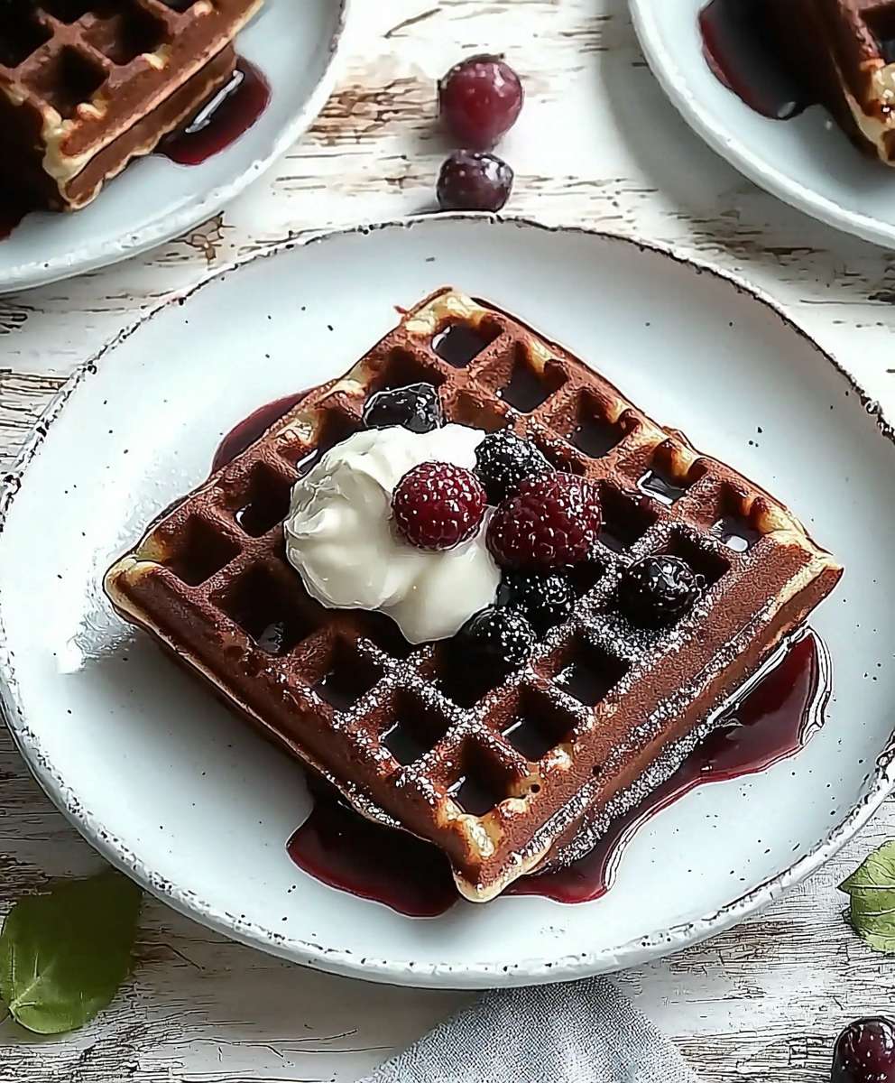 Schwarzwälder Waffeln backen