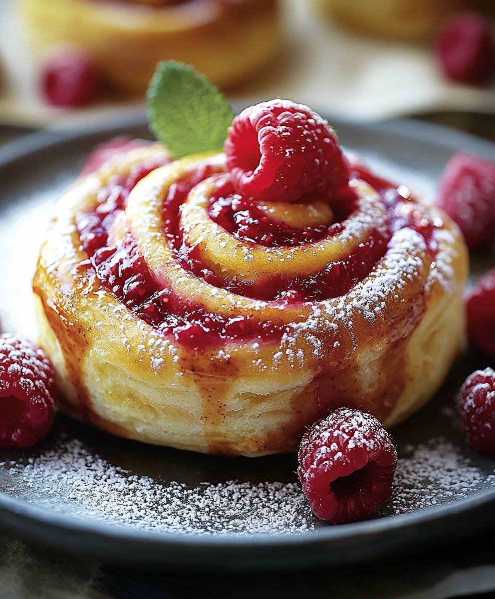 Himbeer Zimtschnecken backen