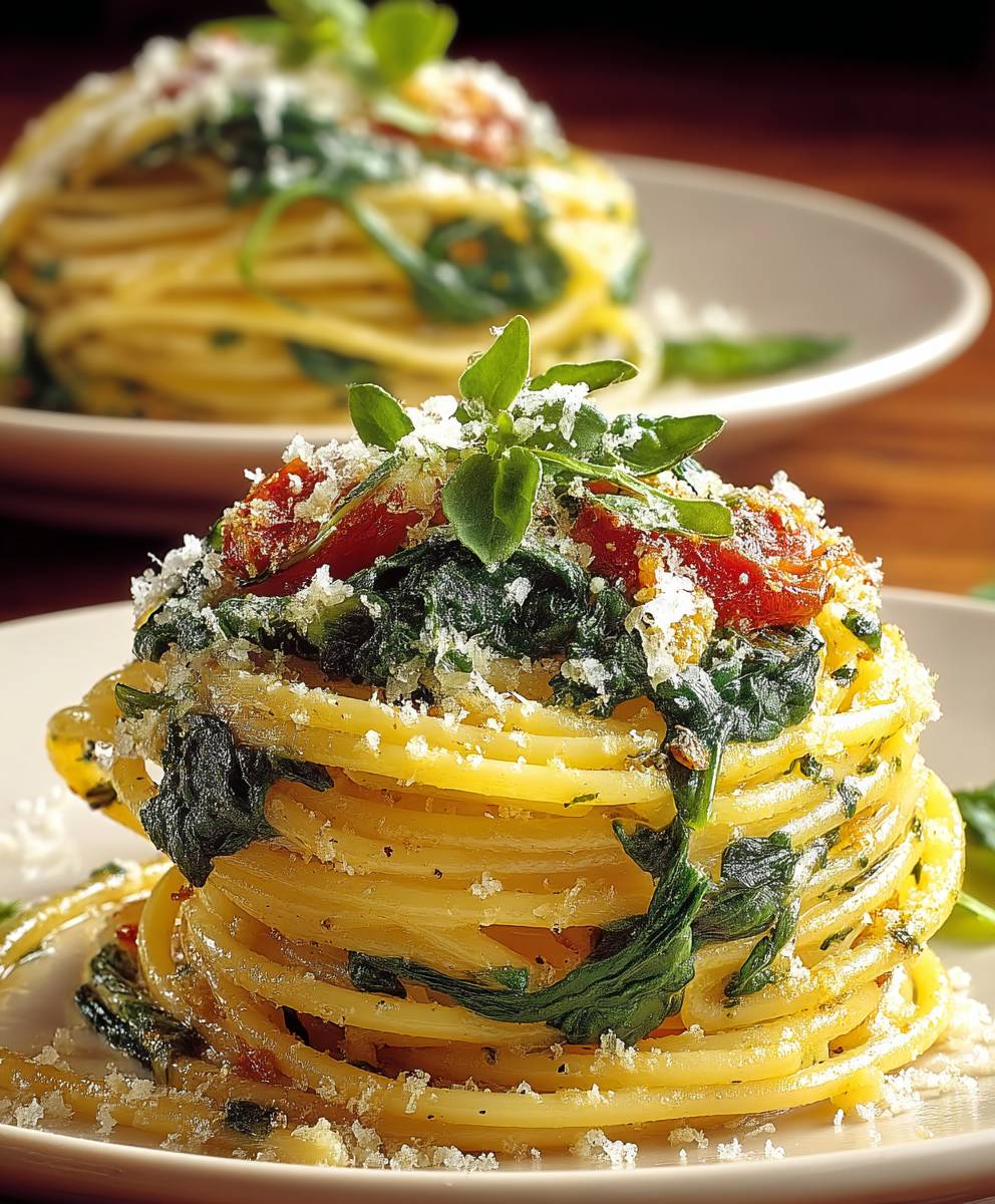 Spaghetti Spinat Nester