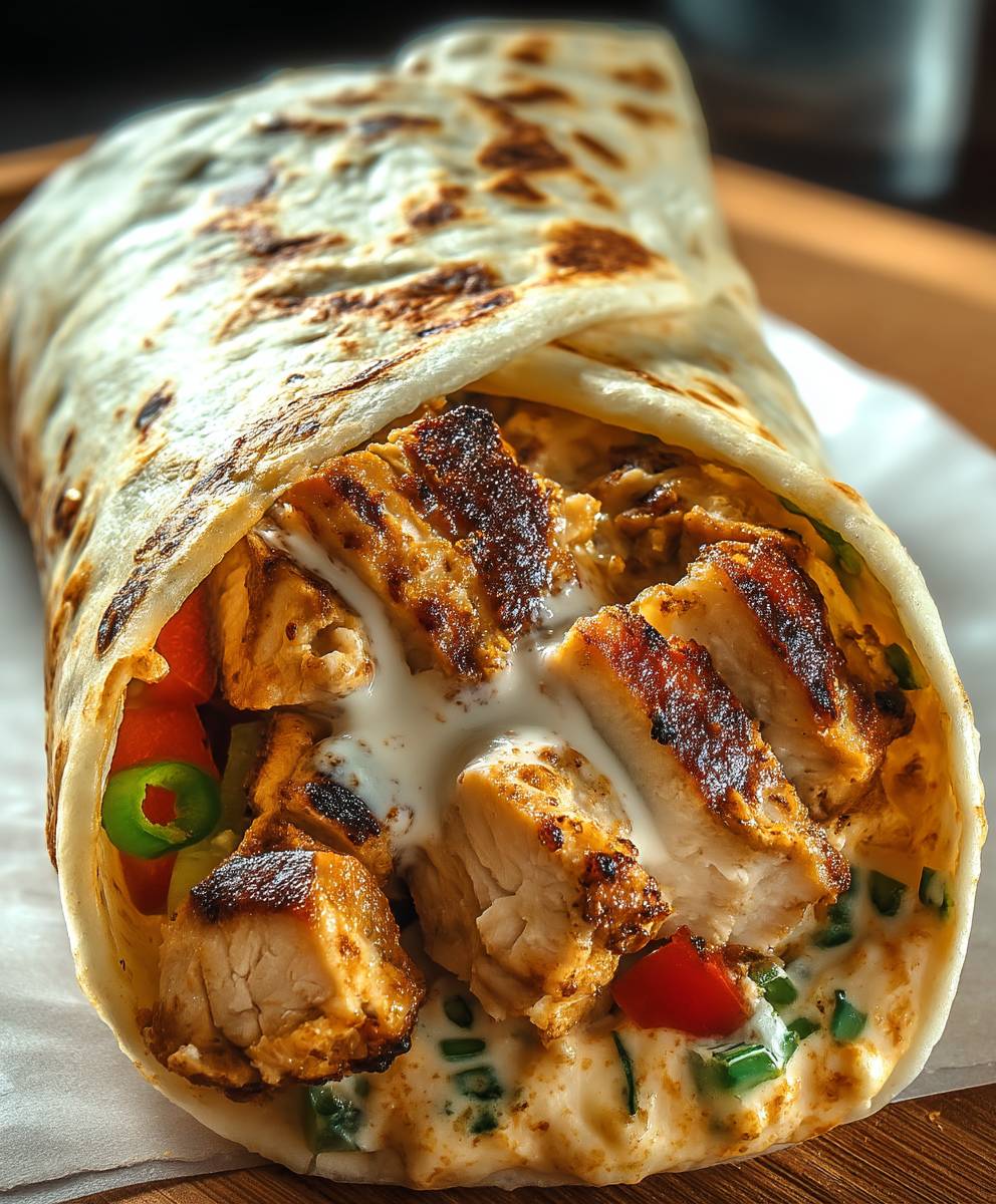 Chipotle Ranch Hähnchen Burritos