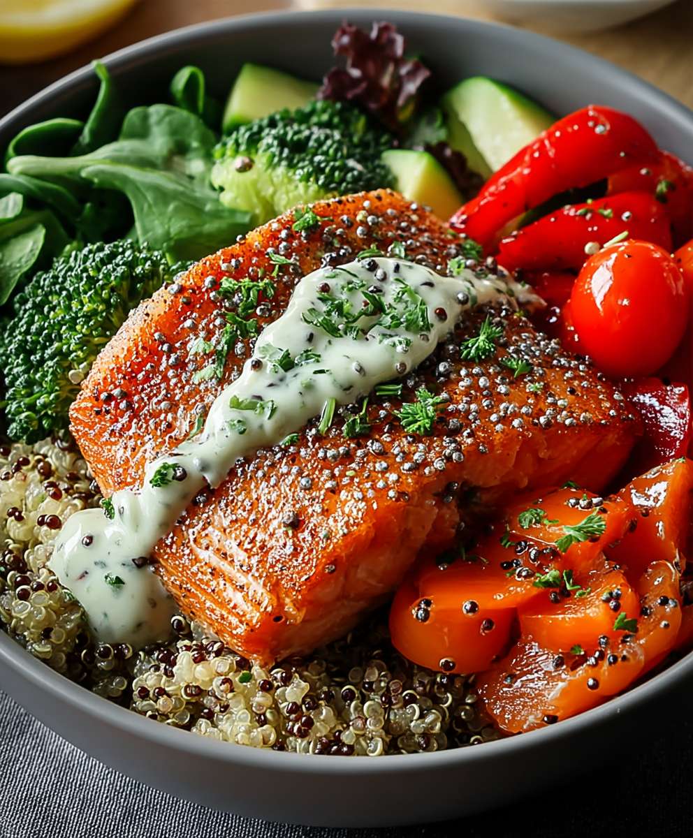 Lachs Quinoa Schale
