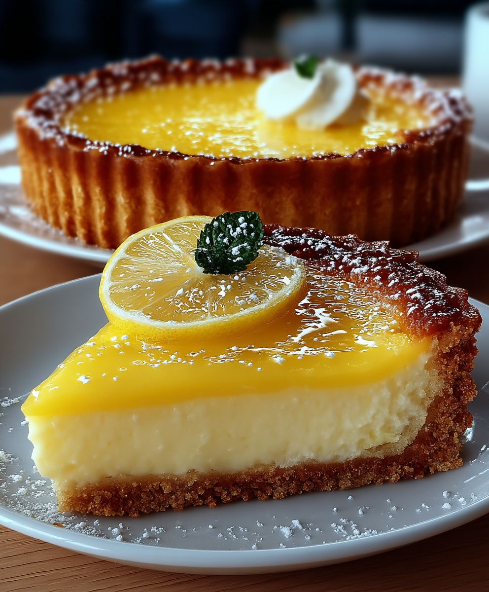 Zitronen Custard Kuchen