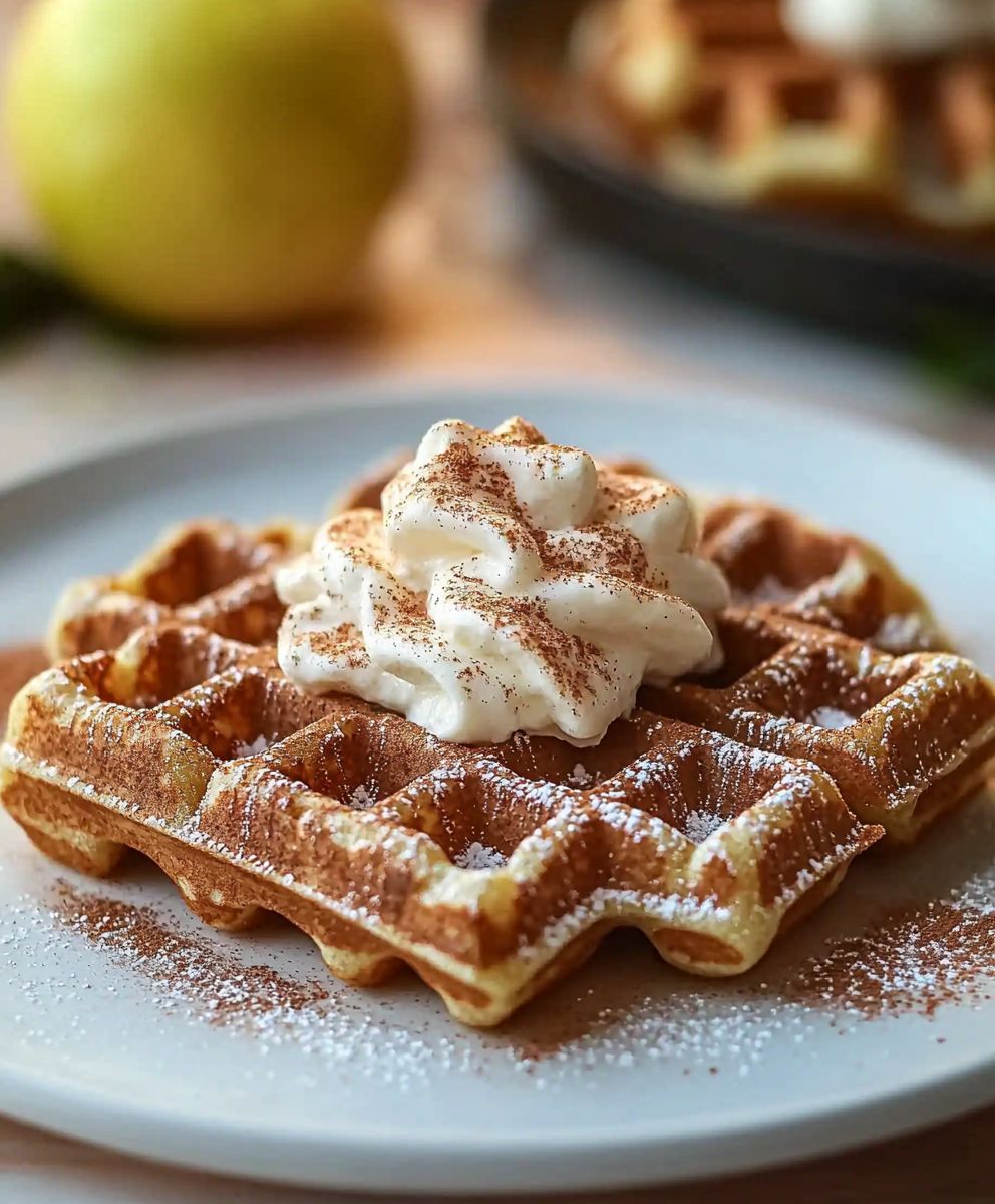 Apfel Zimt Waffeln