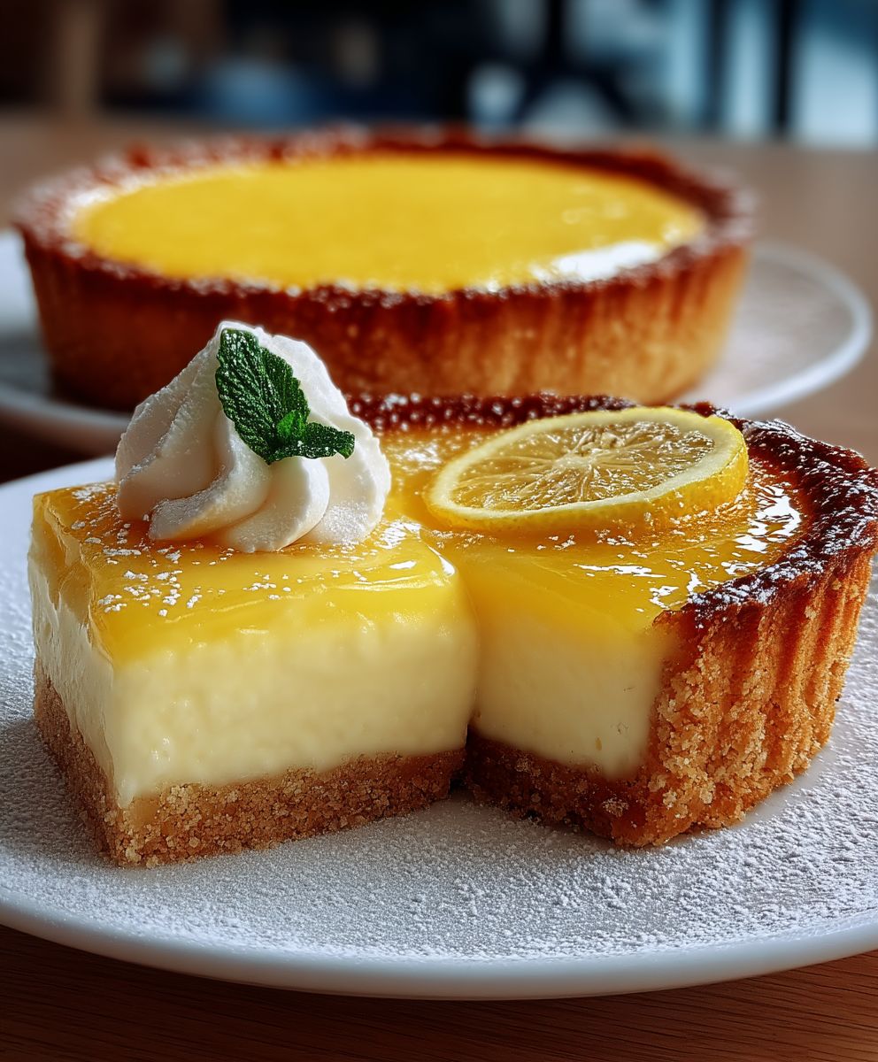 Zitronenkuchen mit Custard