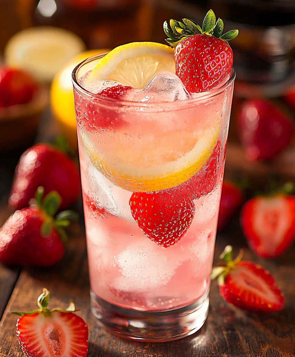 Erdbeer Acai Limonade selber machen