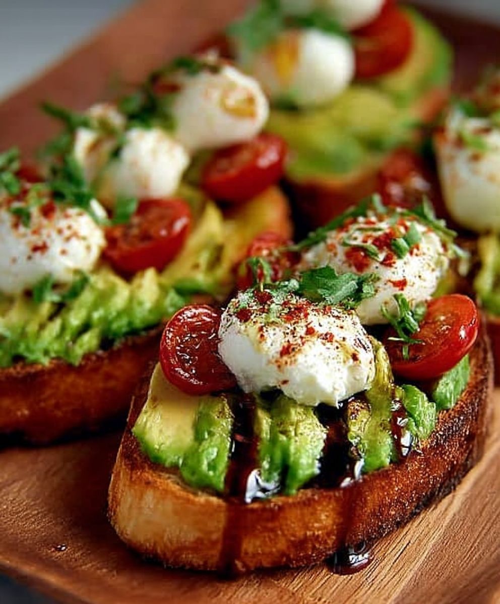 Avocado Burrata Bruschetta