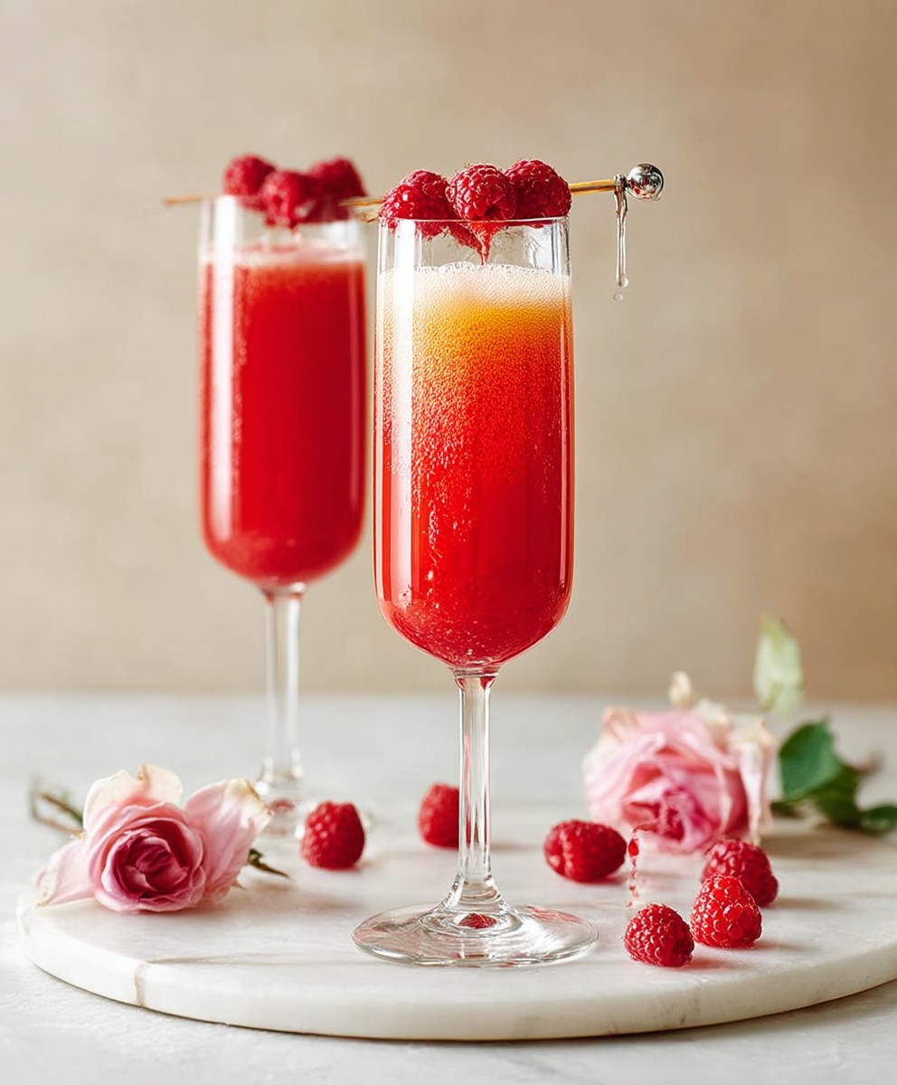 Himbeeren Rosen Mimose