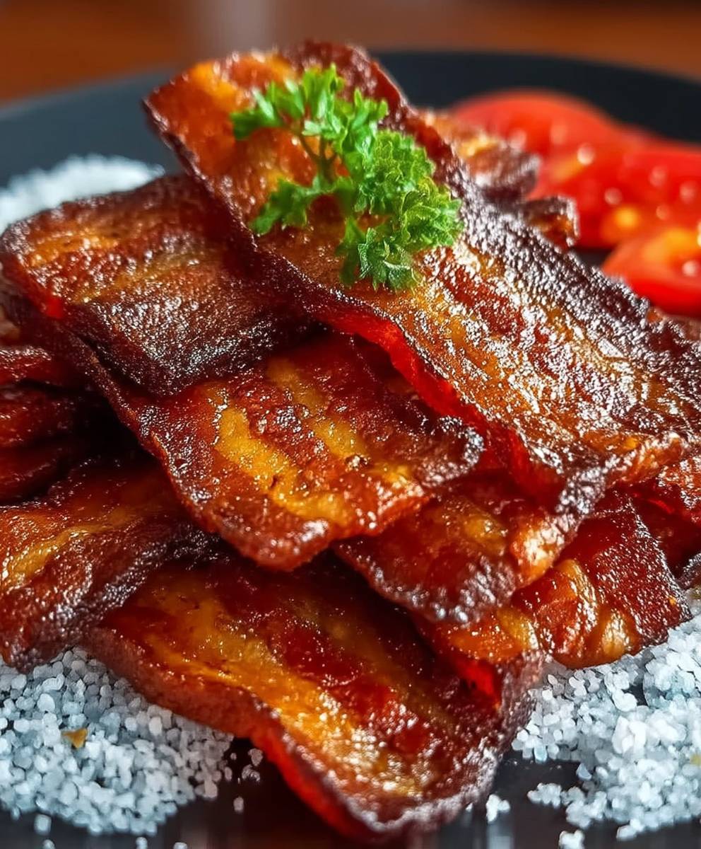 Veganer Reispapier Speck