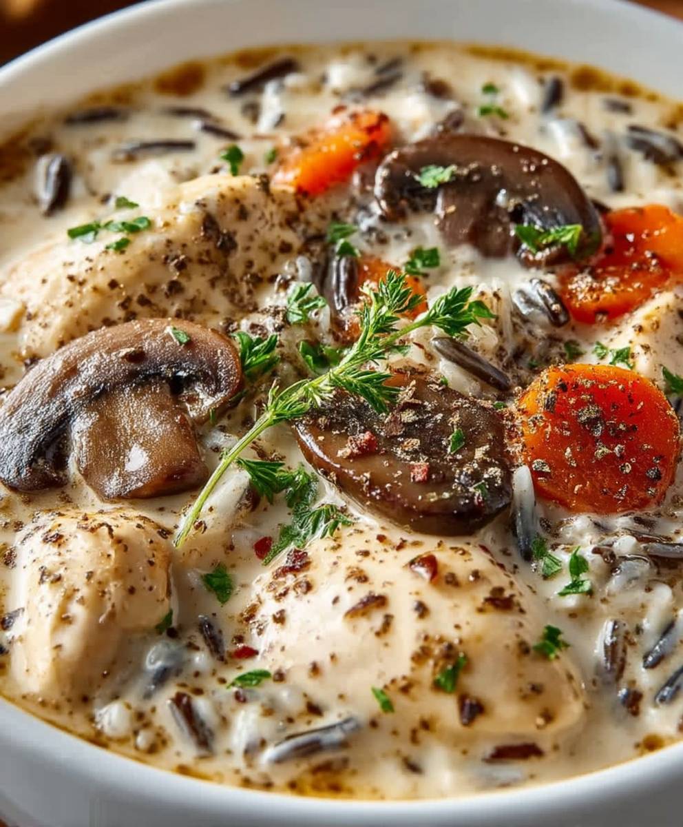 Rahm Pilz Huhn Suppe