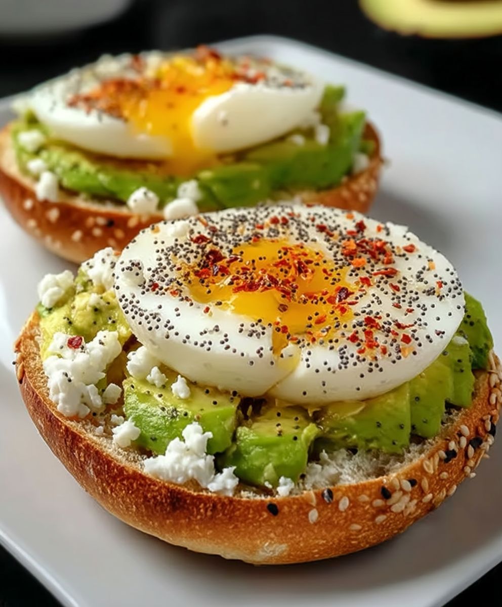 Avocado Bagel Frühstück