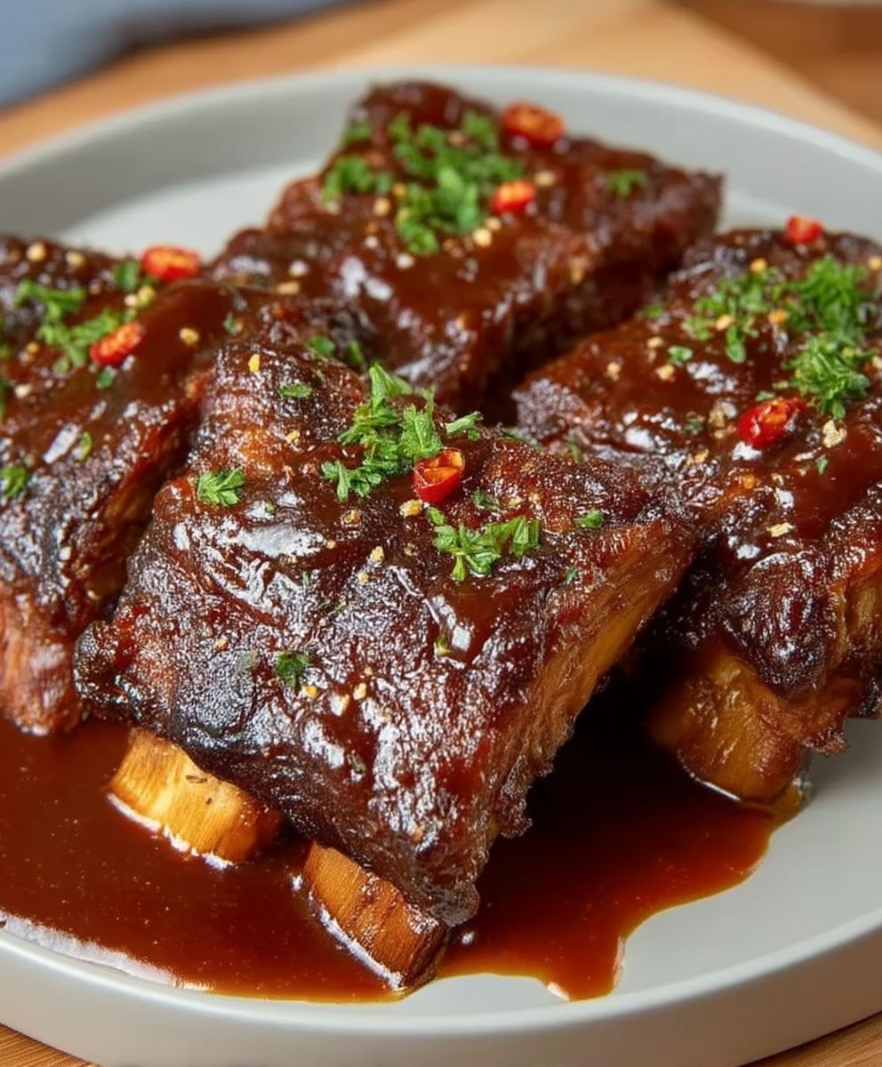 BBQ Rinderrippen langsam kochen