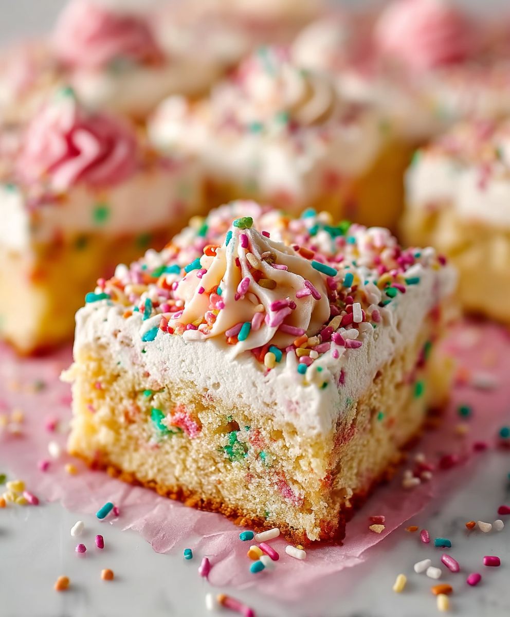 Funfetti Blechkuchen backen