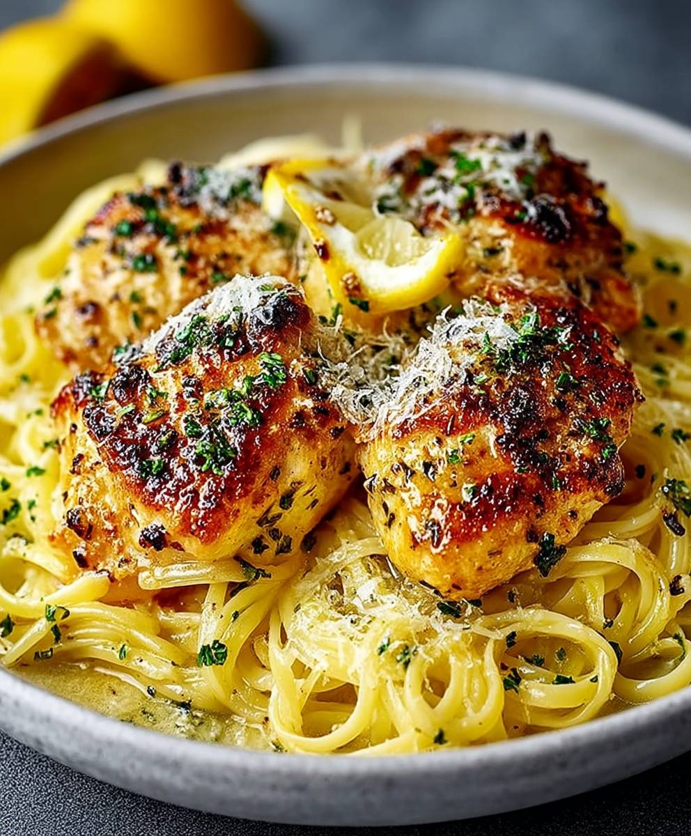 Zitronen Knoblauch Butter Huhn