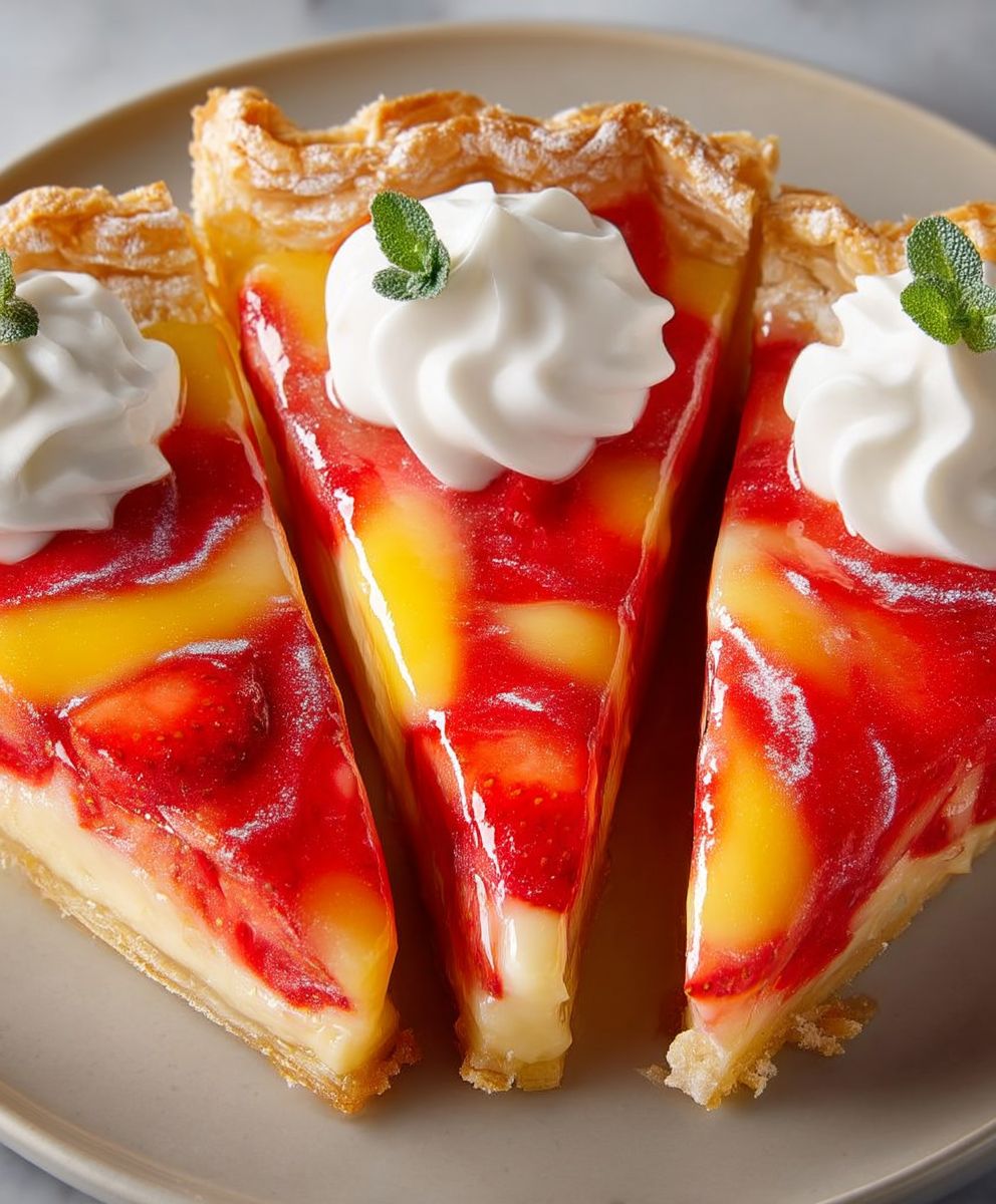 Erdbeer Zitronen Strudel Kuchen