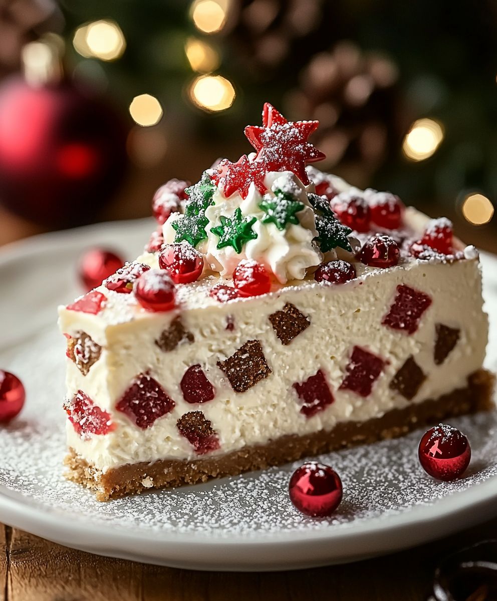 Weihnachtlicher Tannenbaum Käsekuchen