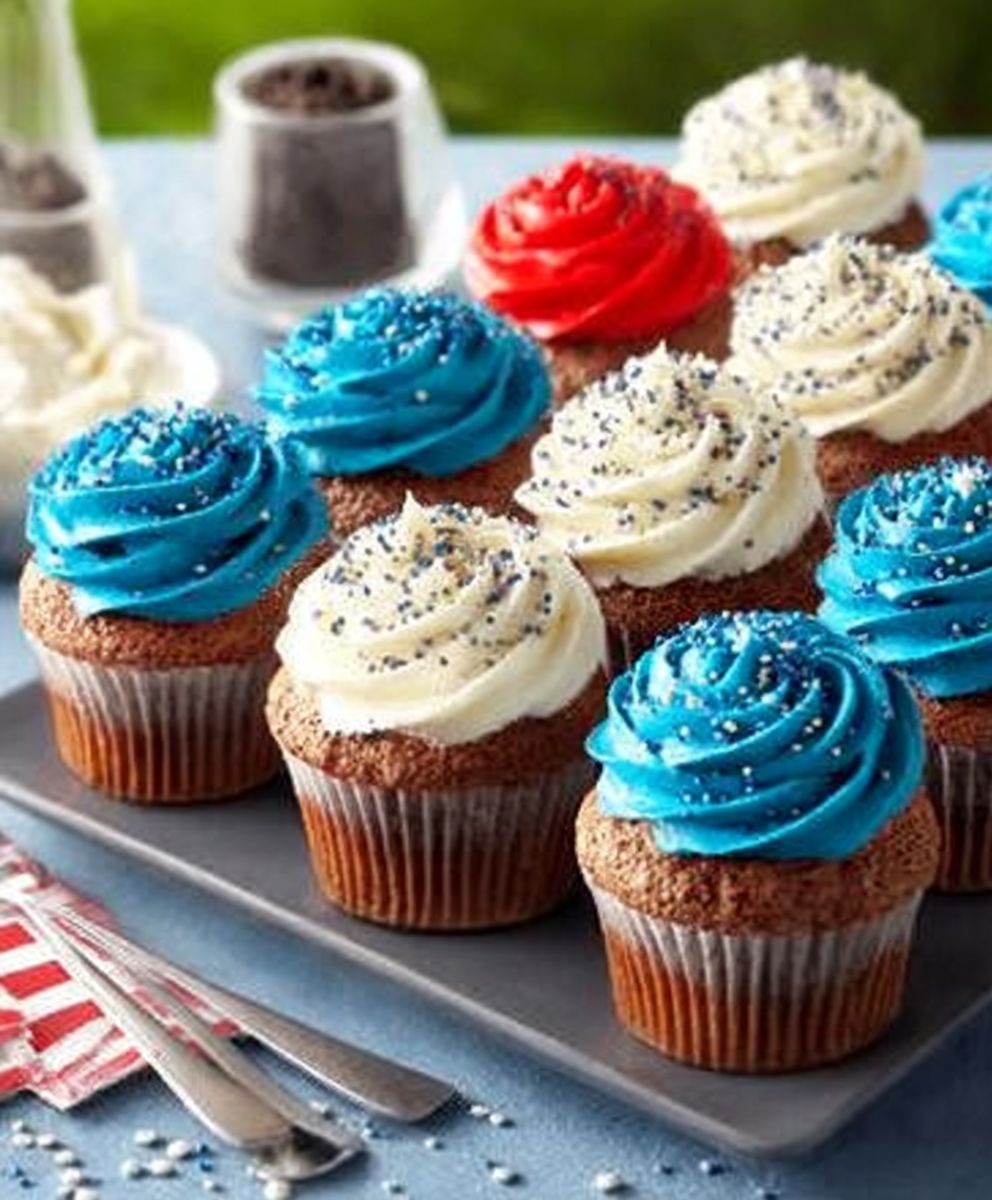 Patriotische Cupcakes backen