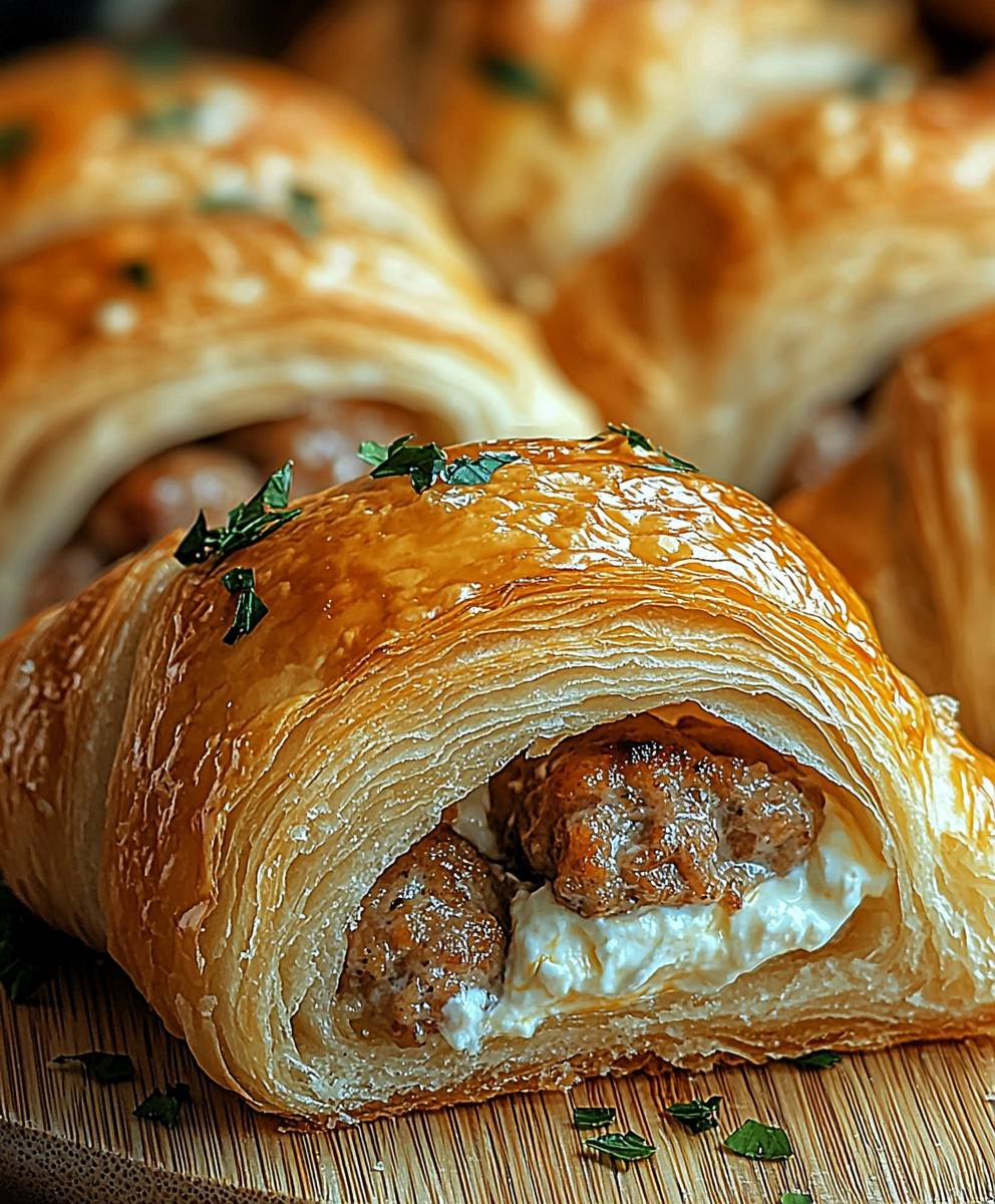Wurst Frischkäse Hörnchen