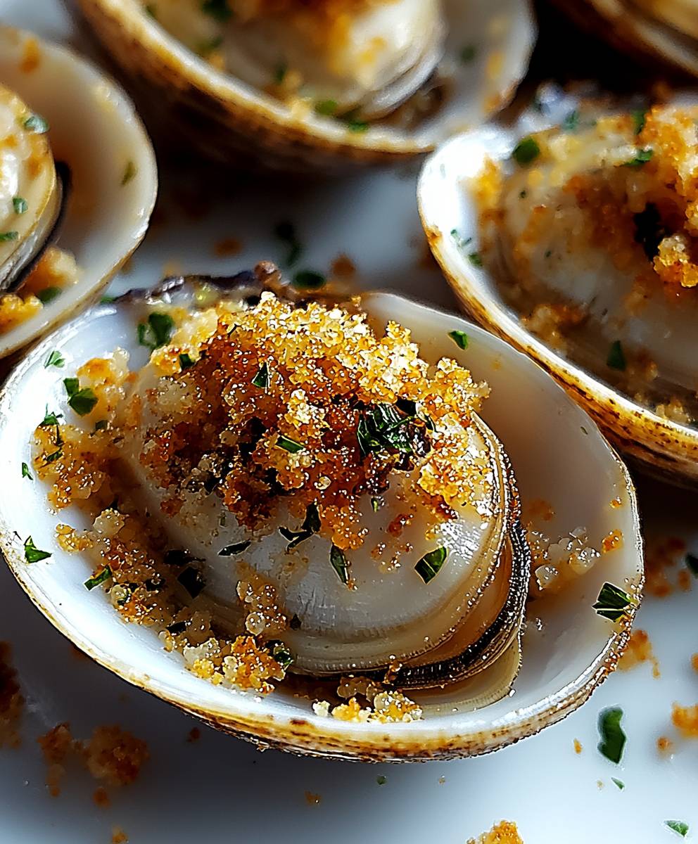 Venusmuscheln Krümelbelag einfach zubereiten