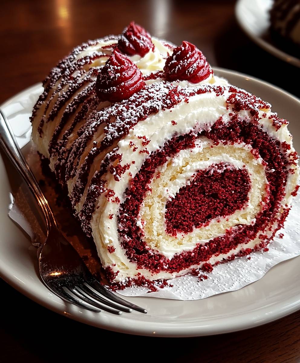 Rote Samt Kuchenrolle
