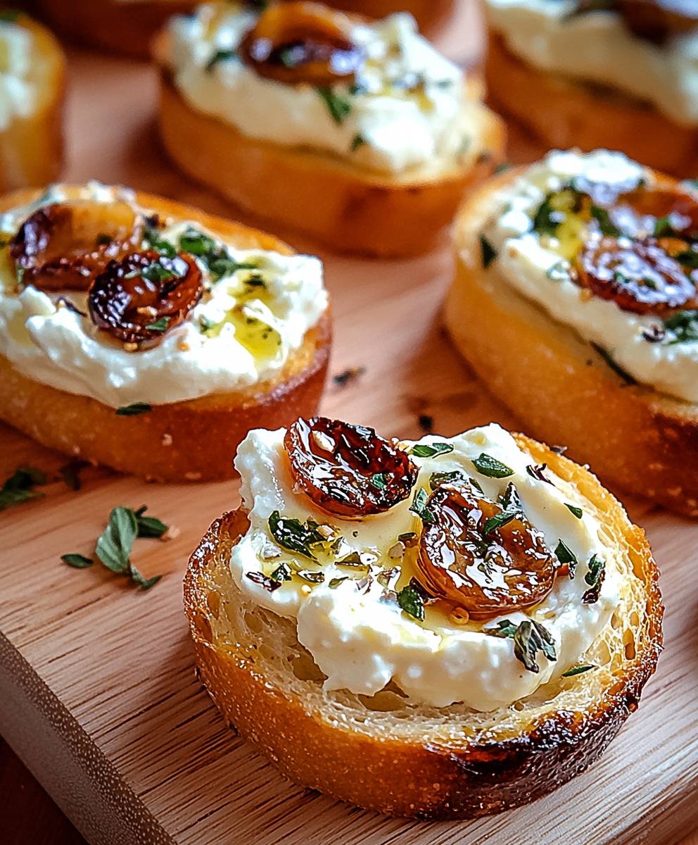 Fetacreme Crostini vegetarisch