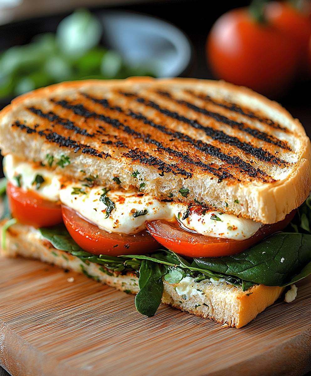 Panini Tomate Mozzarella Spinat