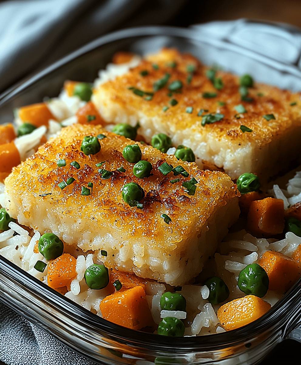 Fischstäbchen Auflauf mit Reis