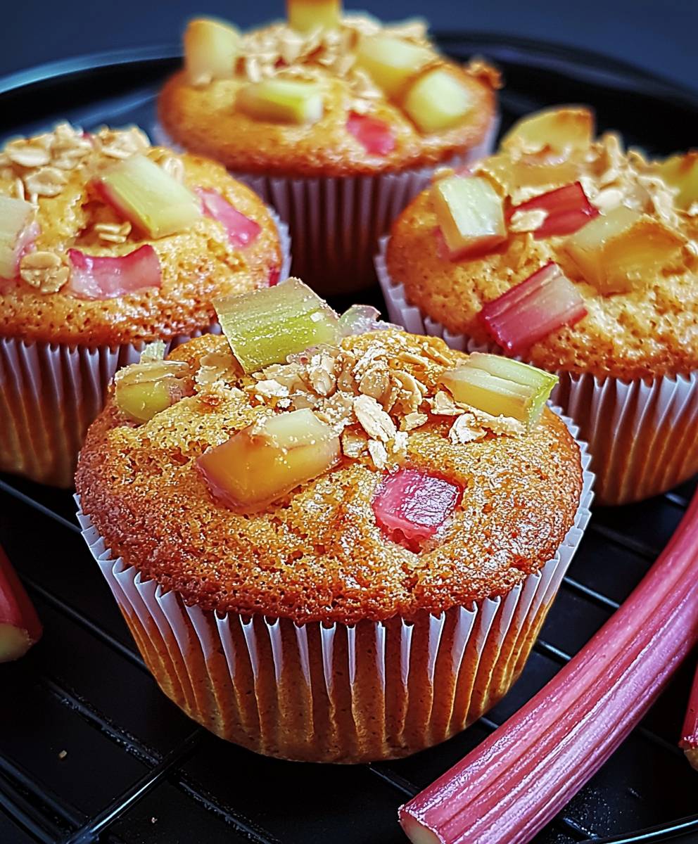 Rhabarber Muffins backen