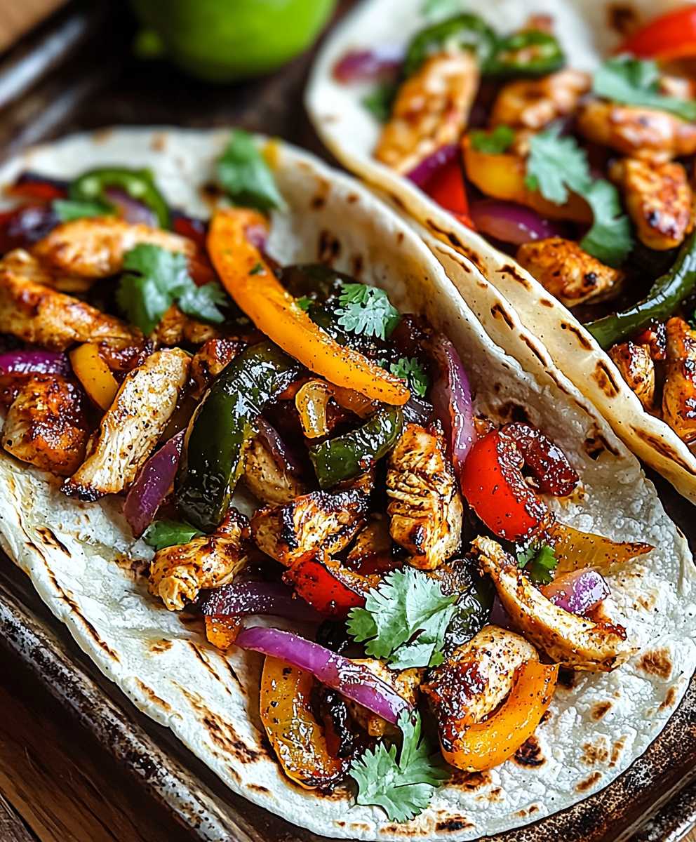 Poblano Hähnchen Fajitas Pfanne