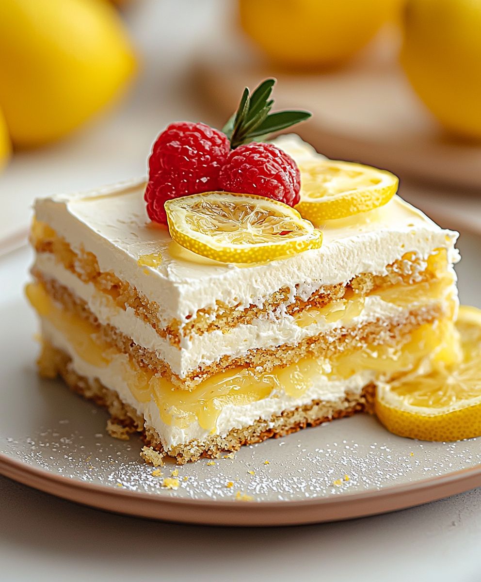 Zitronen Eisbox Kuchen