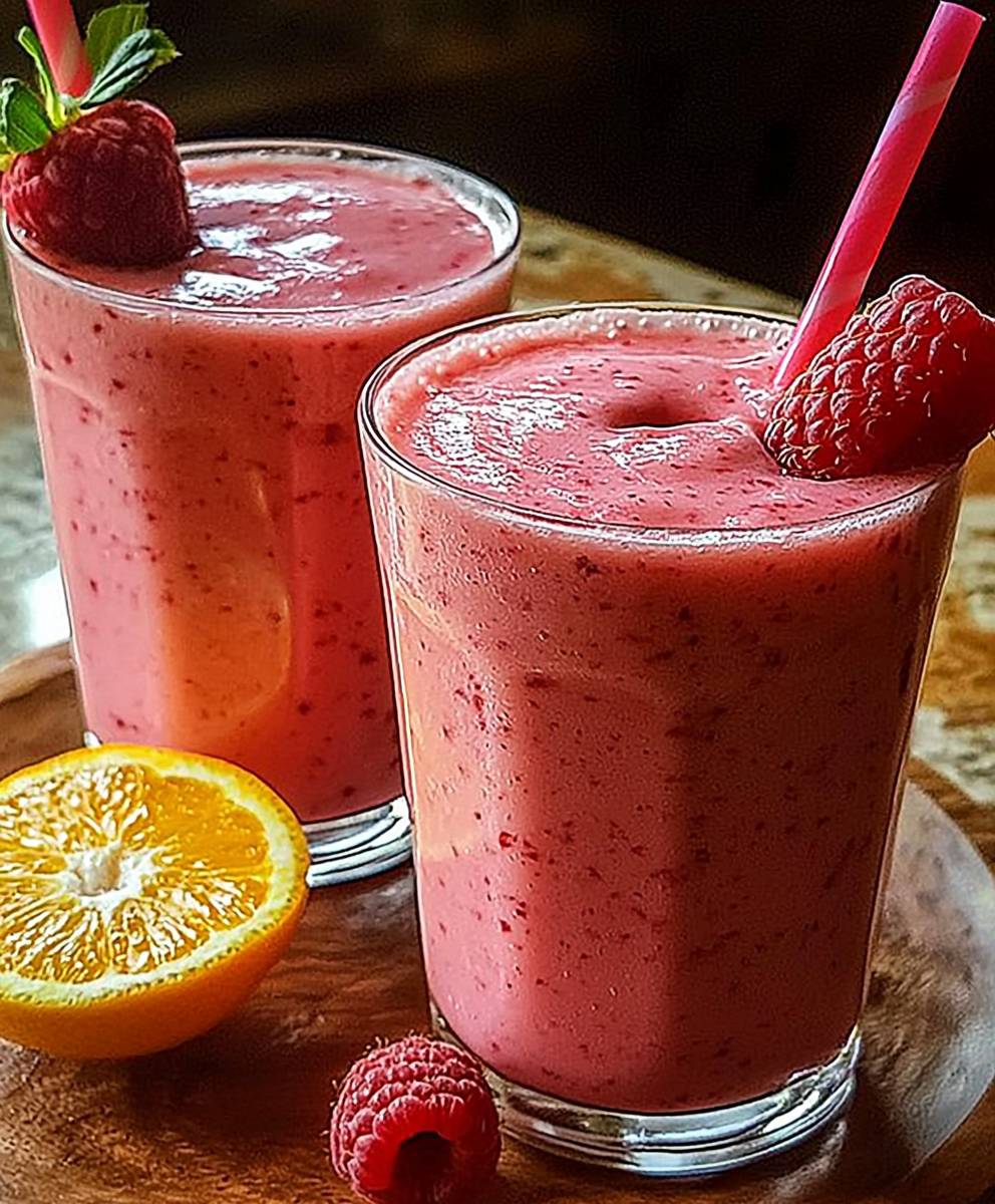 Himbeer Orangen Smoothie