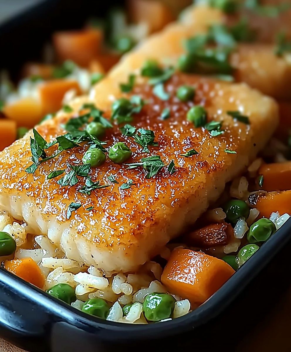 Fischstäbchen Auflauf mit Reis