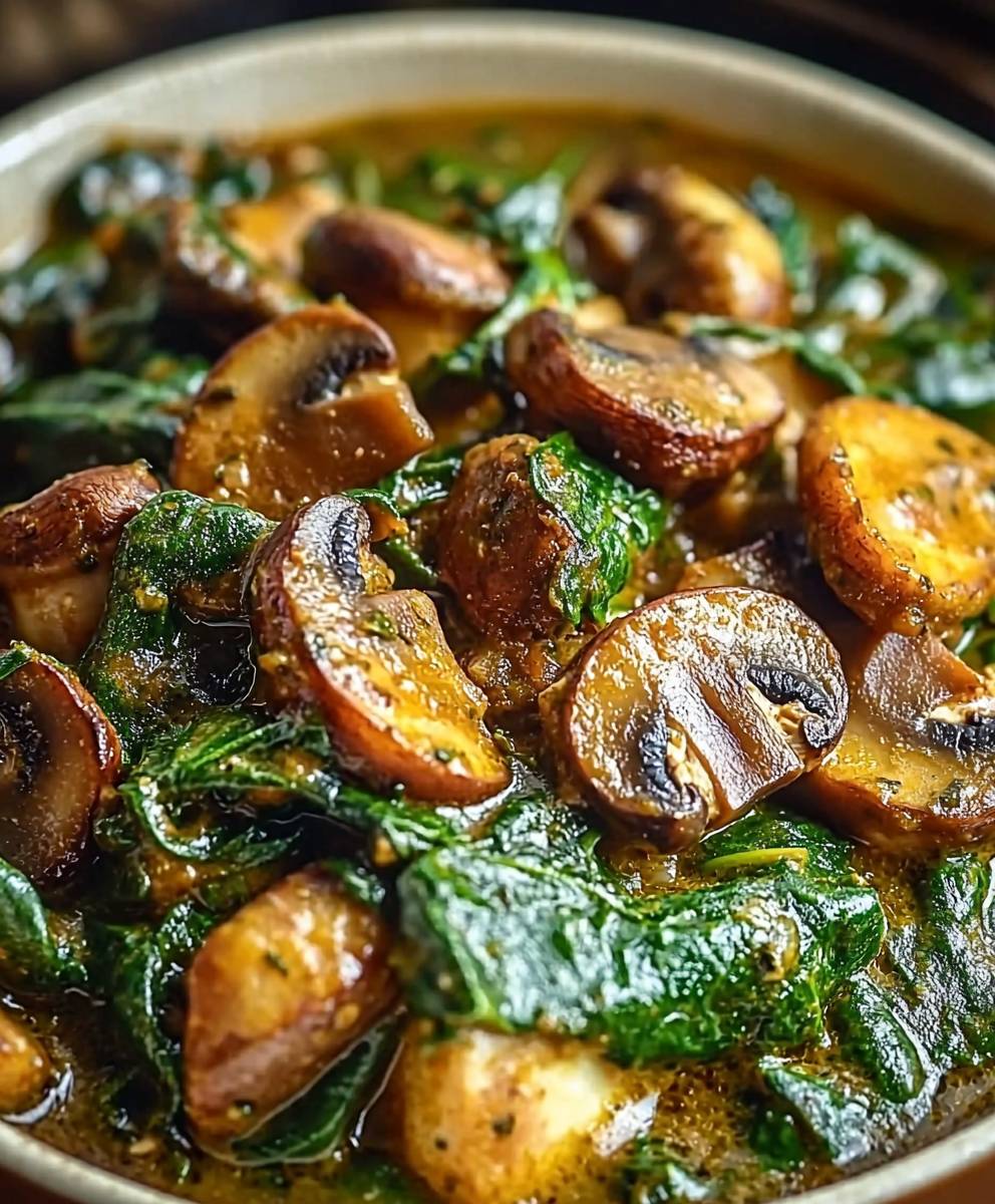 Spinat Pilz Curry