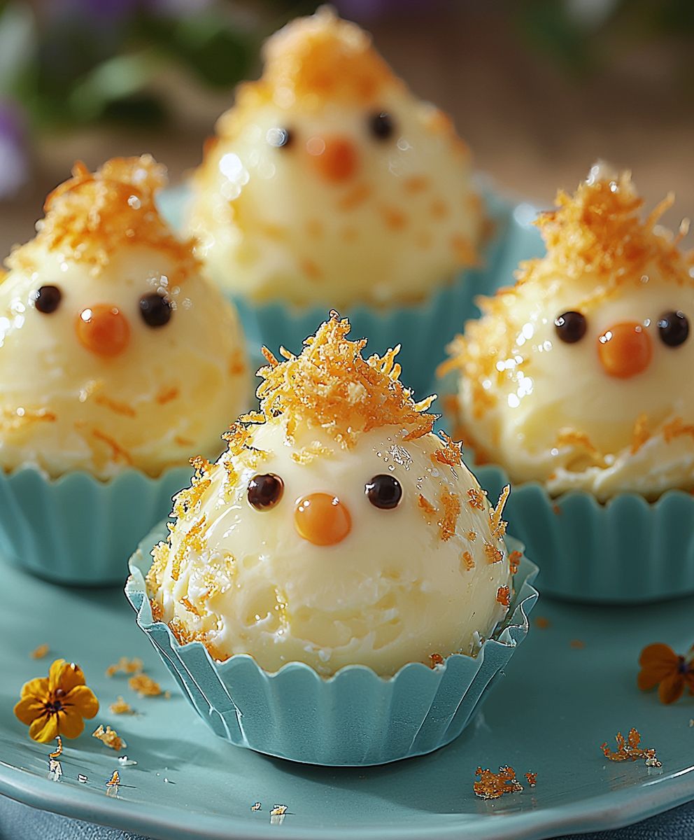 Osterküken Eier Frischkäse