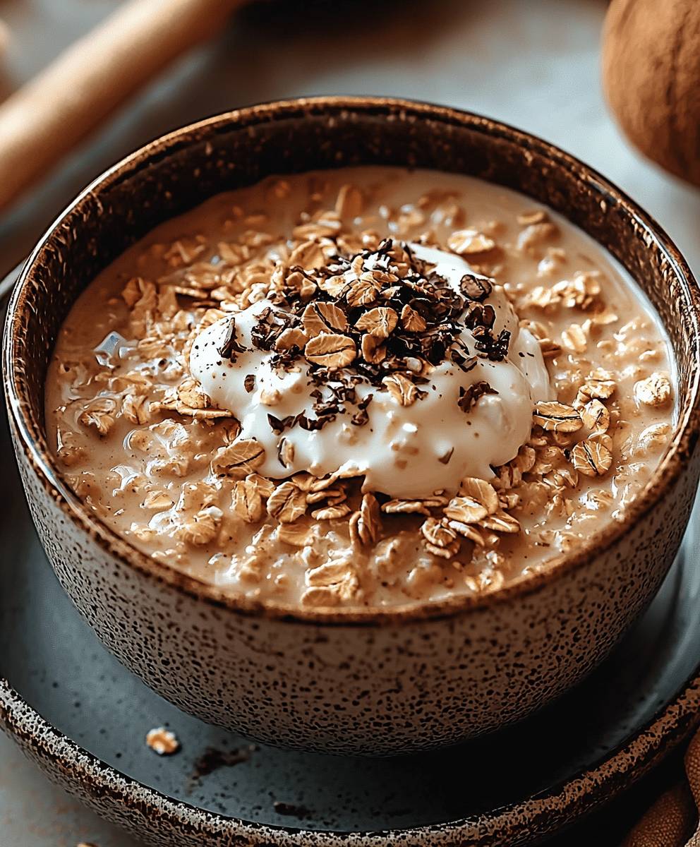 Kaffee Haferflocken Kokosmilch