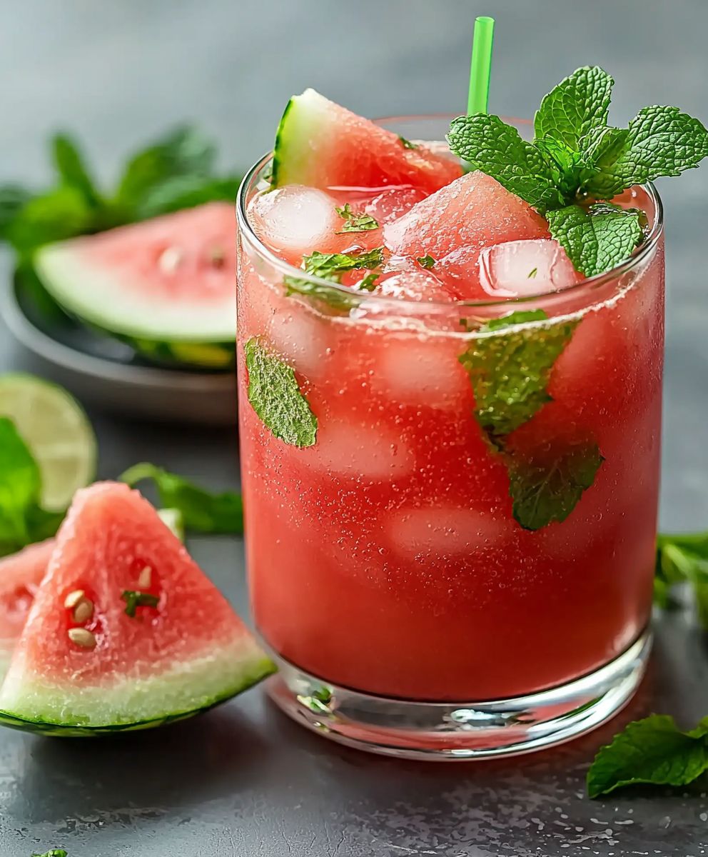 Wassermelone Minze Erfrischung