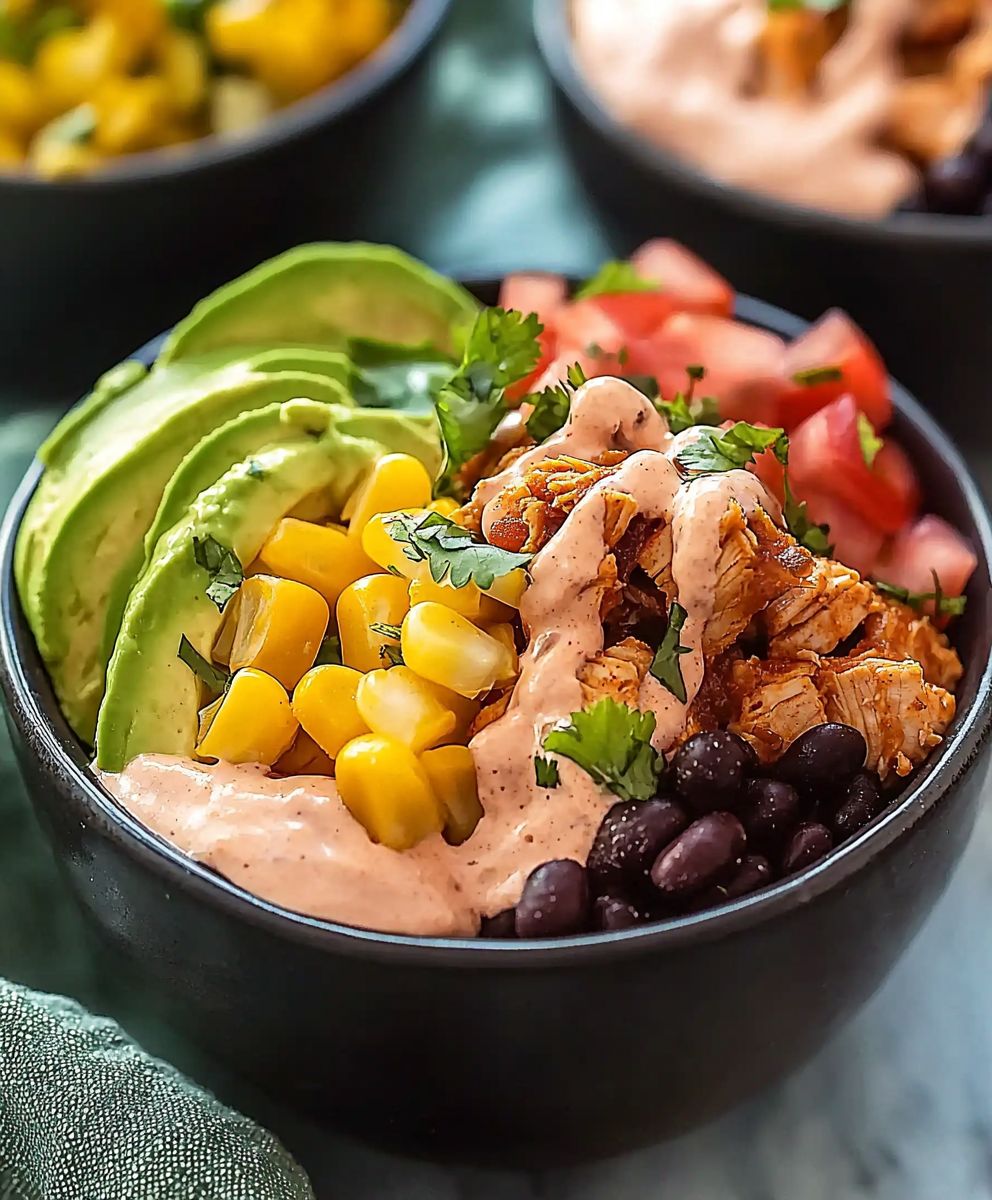 Hähnchen Burrito Schüssel
