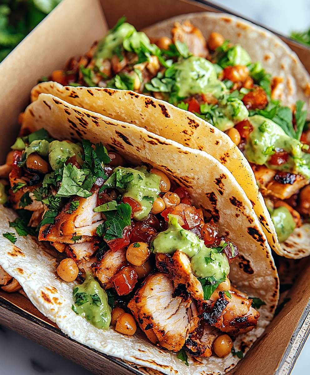 Teriyaki Hühnchen Tacos