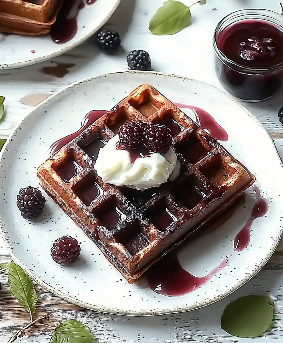 Schwarzwälder Waffeln backen