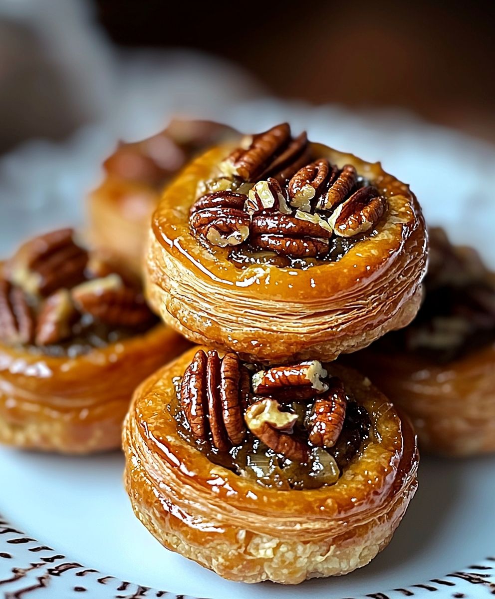 Blätterteig Pekannusskuchen Häppchen