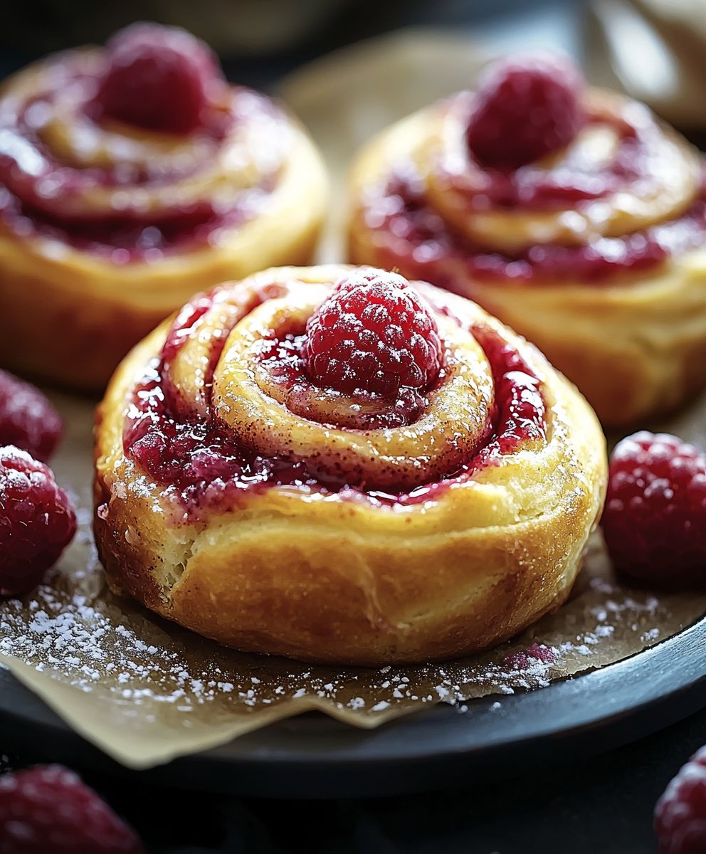 Himbeer Zimtschnecken backen