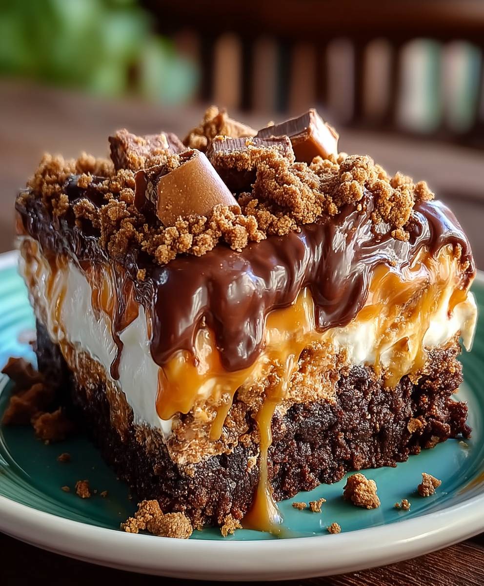 Butterfinger Schokoriegel Poke Kuchen