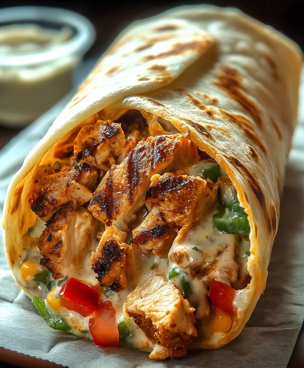 Chipotle Ranch Hähnchen Burritos