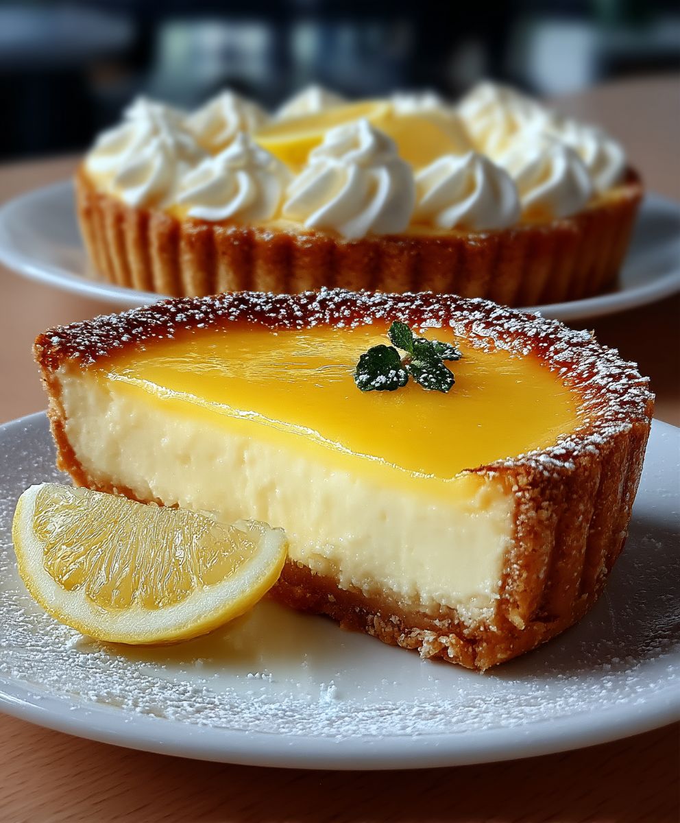 Zitronen Custard Kuchen
