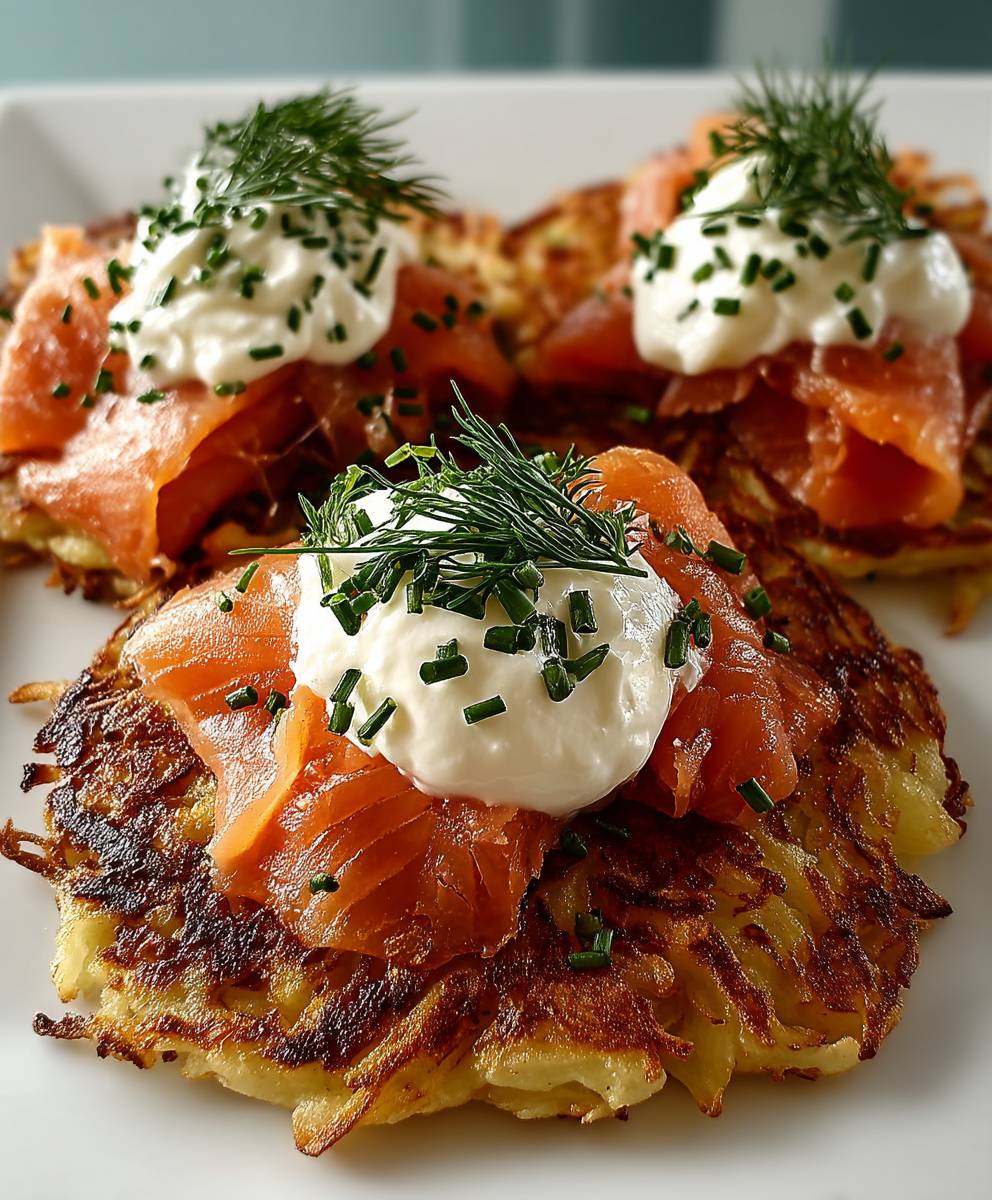 Kartoffelpuffer mit Lachs