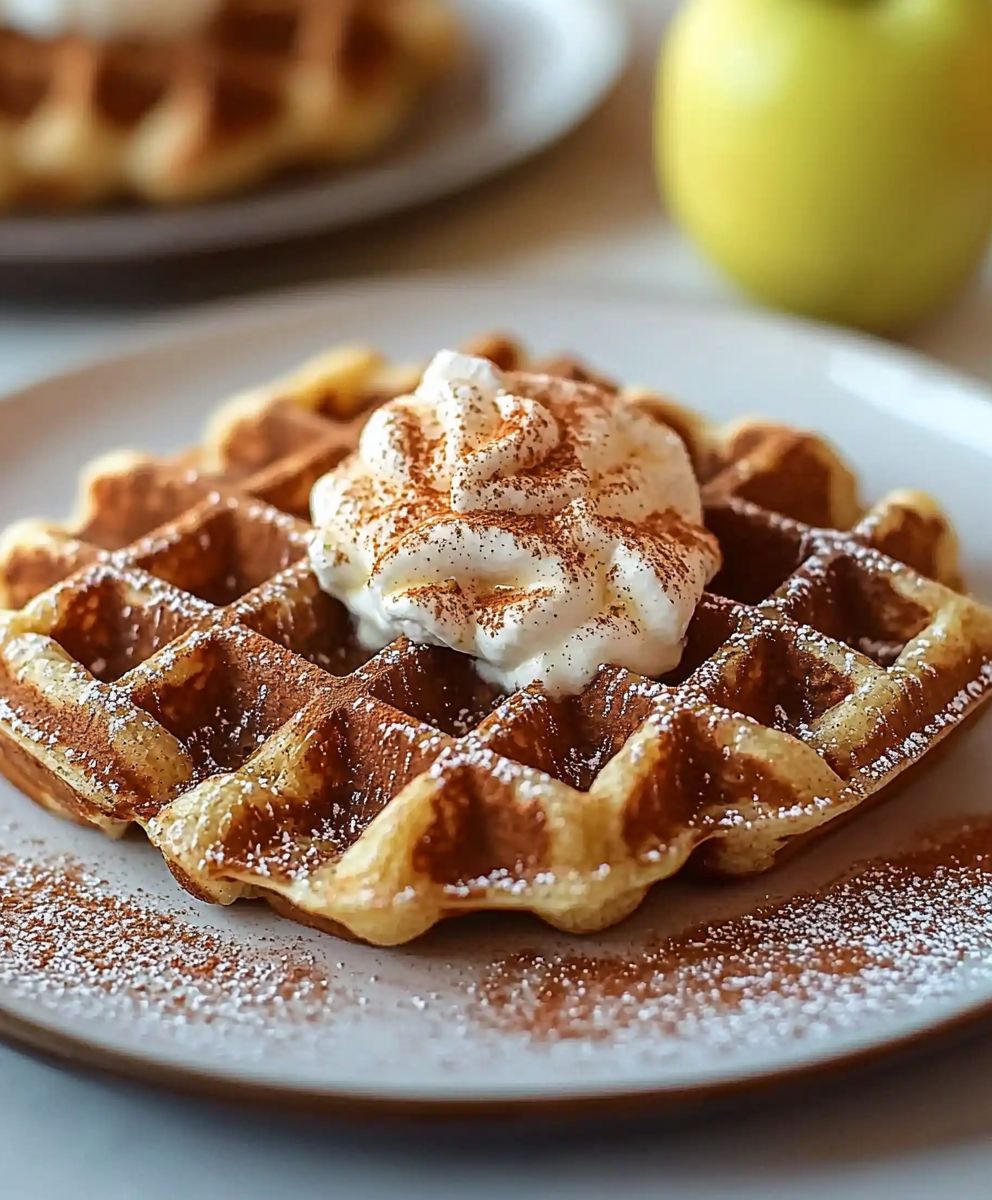 Apfel Zimt Waffeln