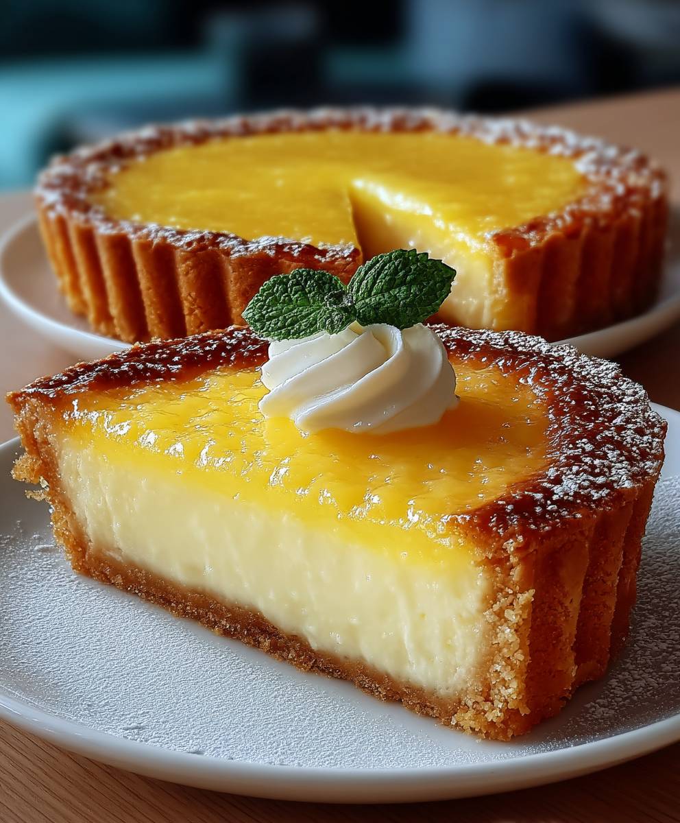 Zitronenkuchen mit Custard